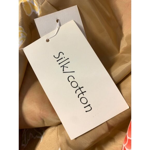 Worthington Women Floral Skirt Size 14 Silk Midi Wrap Pink Brown NWT New - Picture 2 of 8